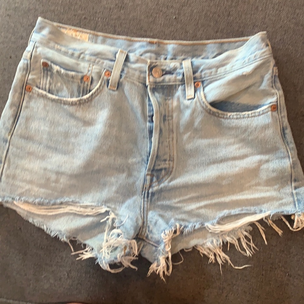 Levi’s 501 High Rise Distressed Jean Shorts